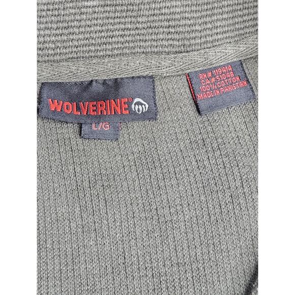 Wolverine Men's 1/4 Zip Long Sleeve Olive Green Pullover Sweatshirt Size Large - Picture 5 of 6